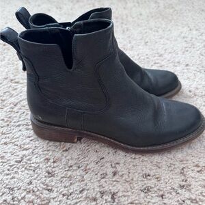 Franco Sarto Black Leather Ankle Bootie